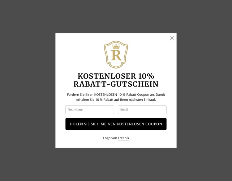 Kostenloser 10% Rabatt-Gutschein WordPress-Theme