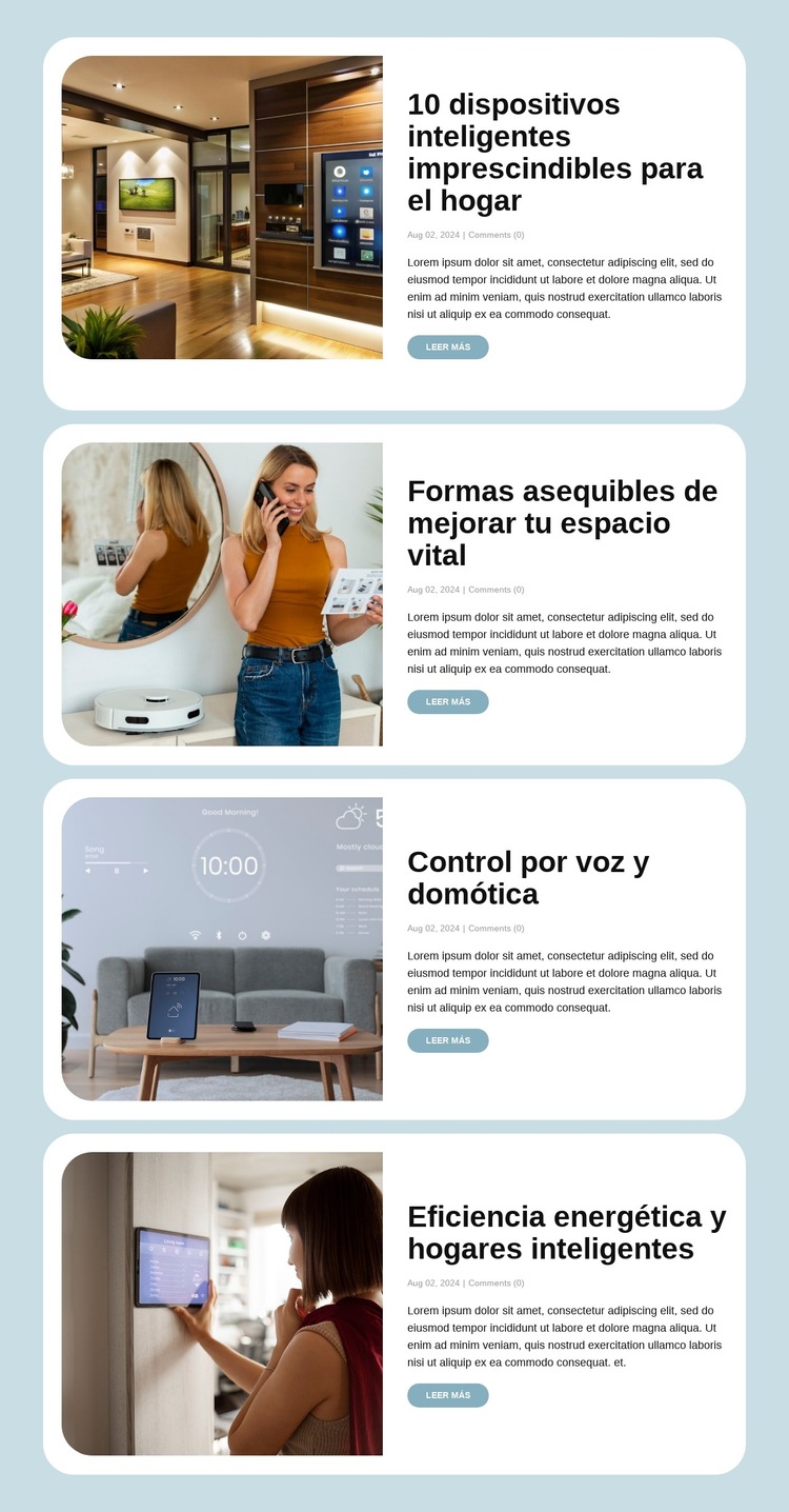 Vida inteligente semanal Plantilla de sitio web