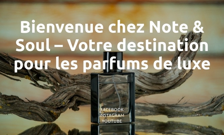 Un parfum qui vous définit Maquette de site Web