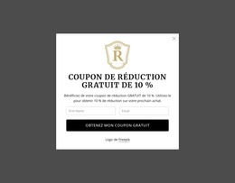 Coupon De Réduction Gratuit De 10 %