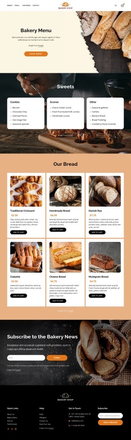 Honest food - Html Code Example by Nicepage