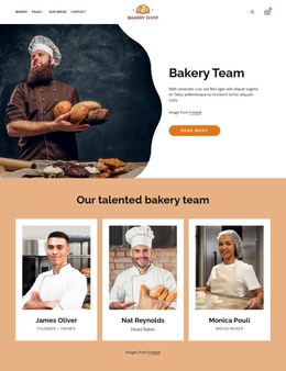 Flour And Soul Team - Free Template