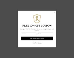 Free 10% Off Coupon