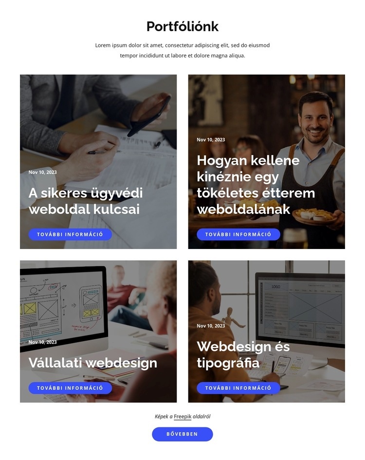 Stúdióvízió összefoglaló HTML Sablon