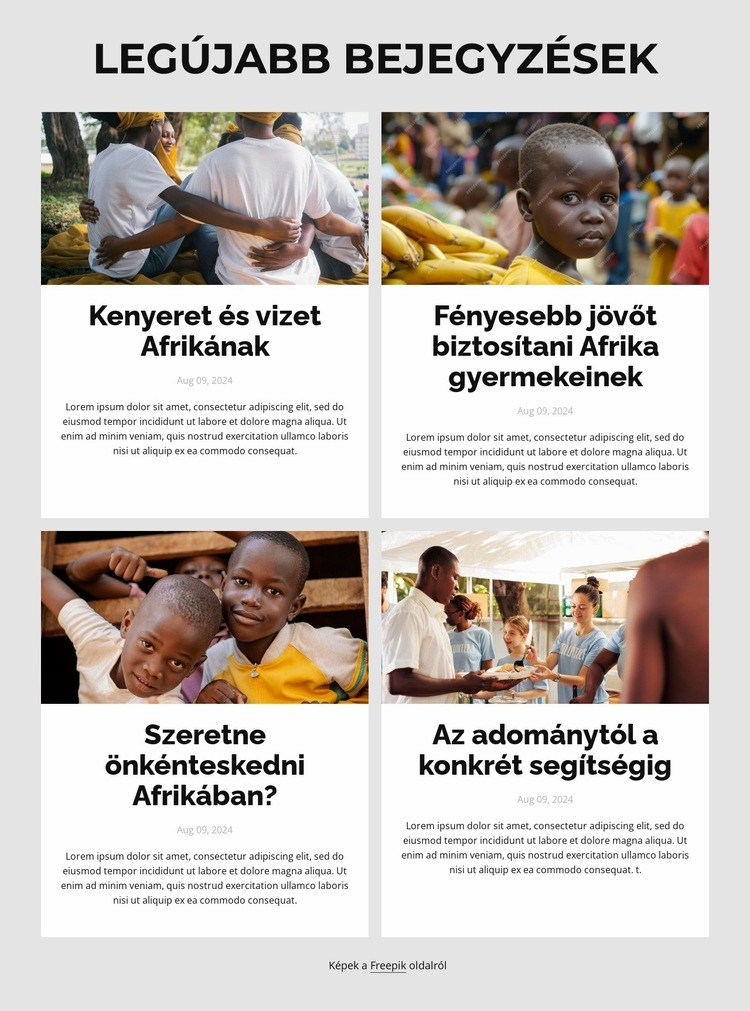 Segítő kezek HTML Sablon