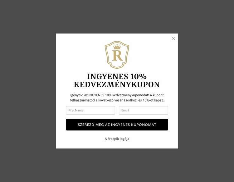 Ingyenes 10% kedvezménykupon Sablon