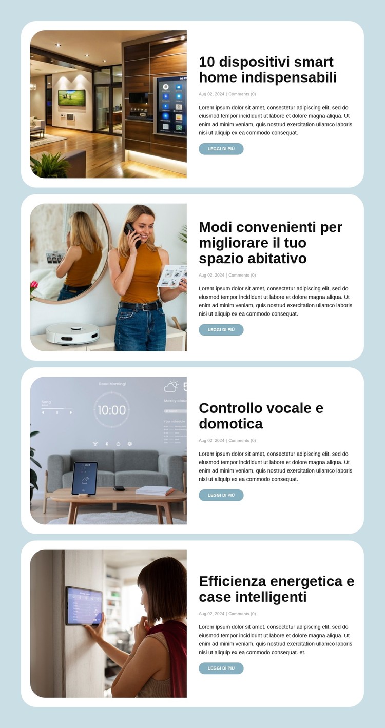 Vita intelligente settimanale Modello CSS