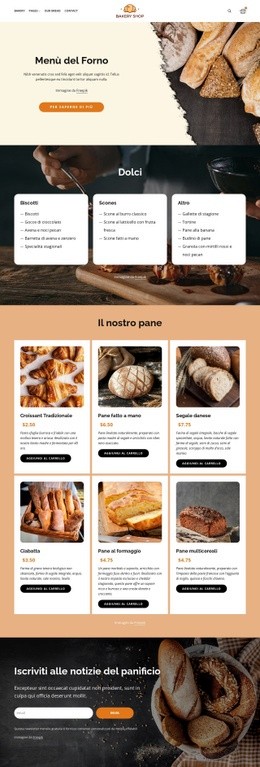 Pane e dolci da forno Modelli HTML5