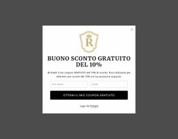 Buono Sconto Gratuito Del 10% Modello HTML5