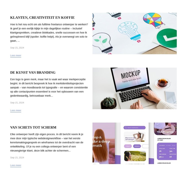 Ontwerplabnotities CSS-sjabloon