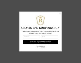Gratis Kortingsbon Van 10% Website Ontwerp
