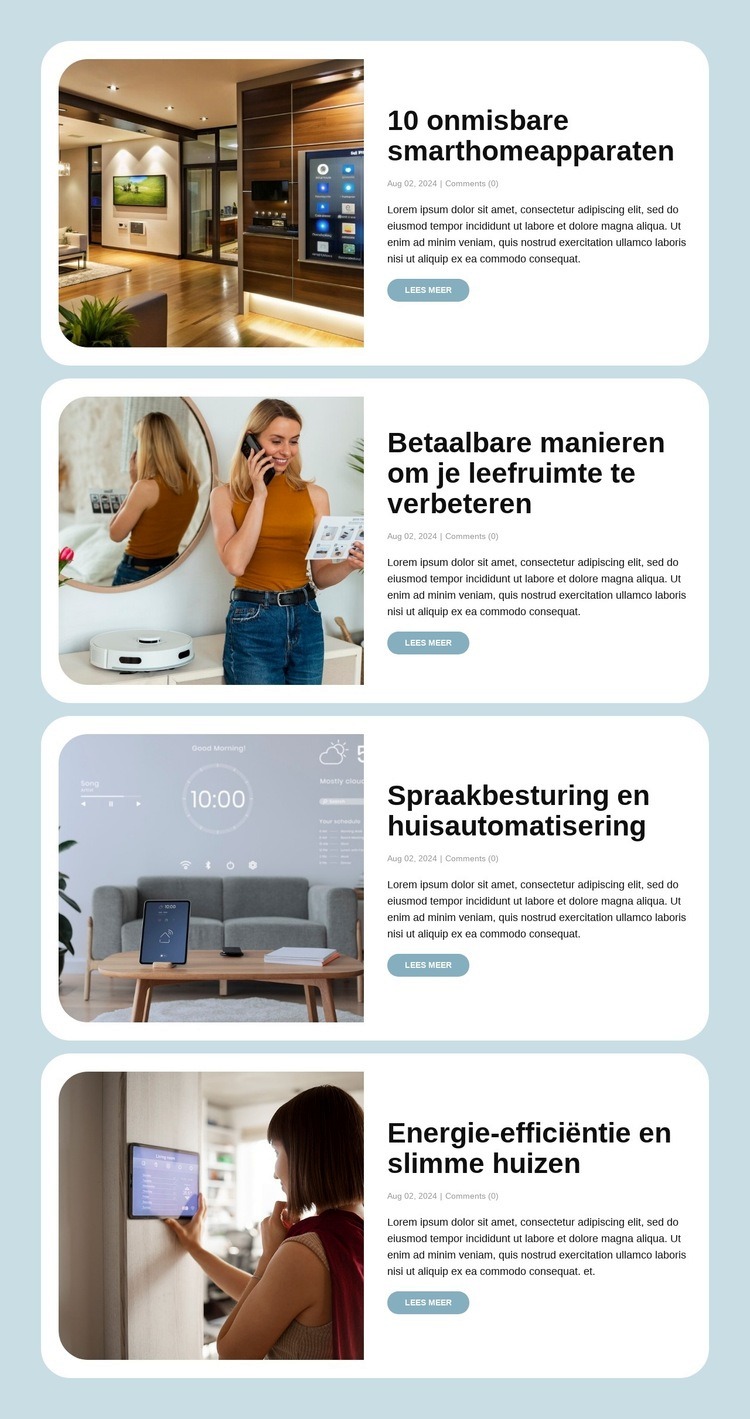 Slim leven wekelijks Website ontwerp