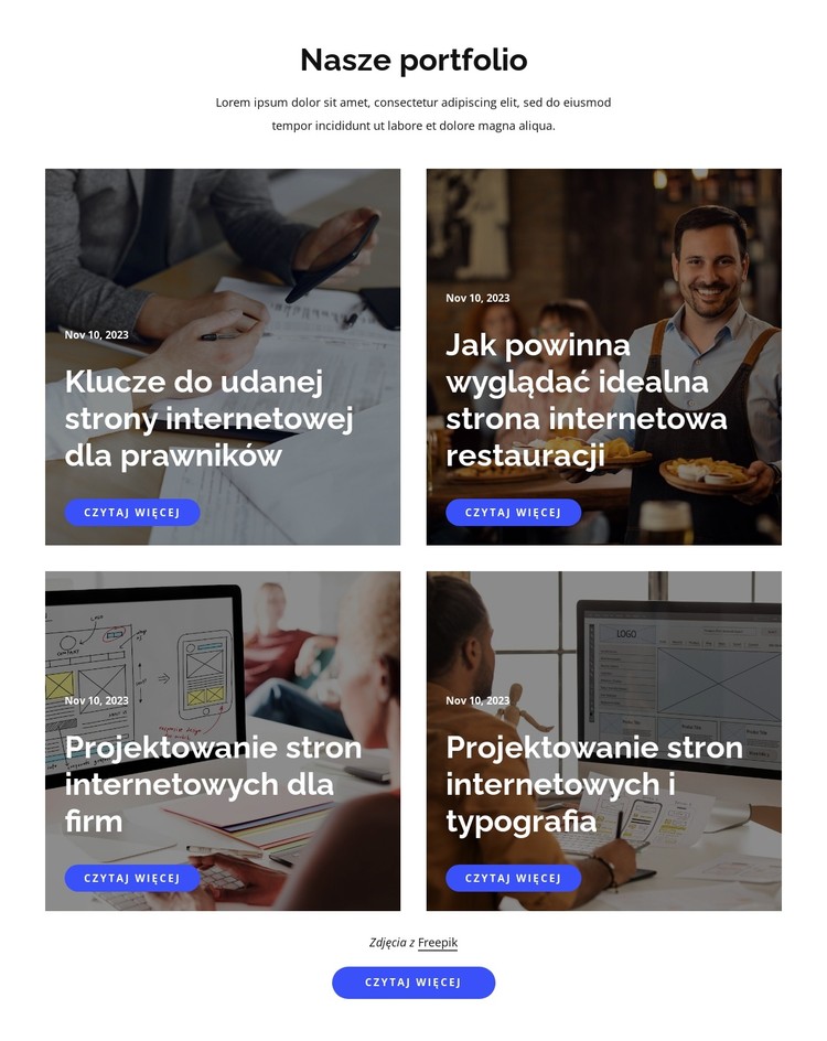 Streszczenie wizji studia Szablon CSS