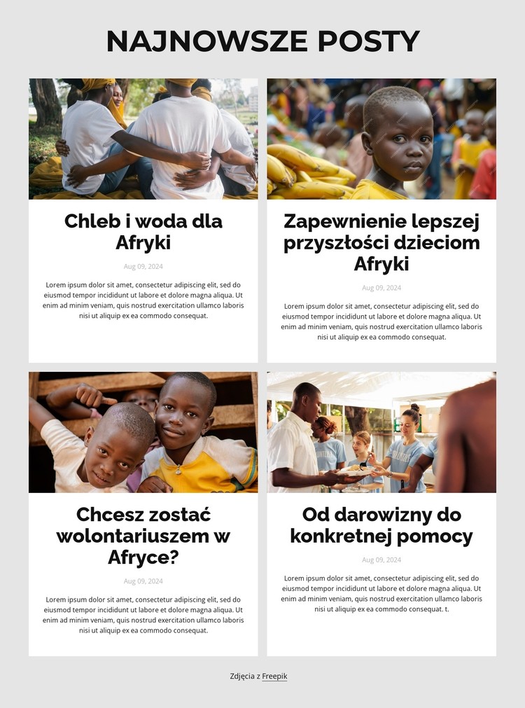 Ręce, które pomagają Szablon CSS