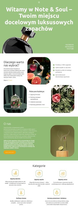 Landing HTML Dla Elegancja W Każdej Butelce