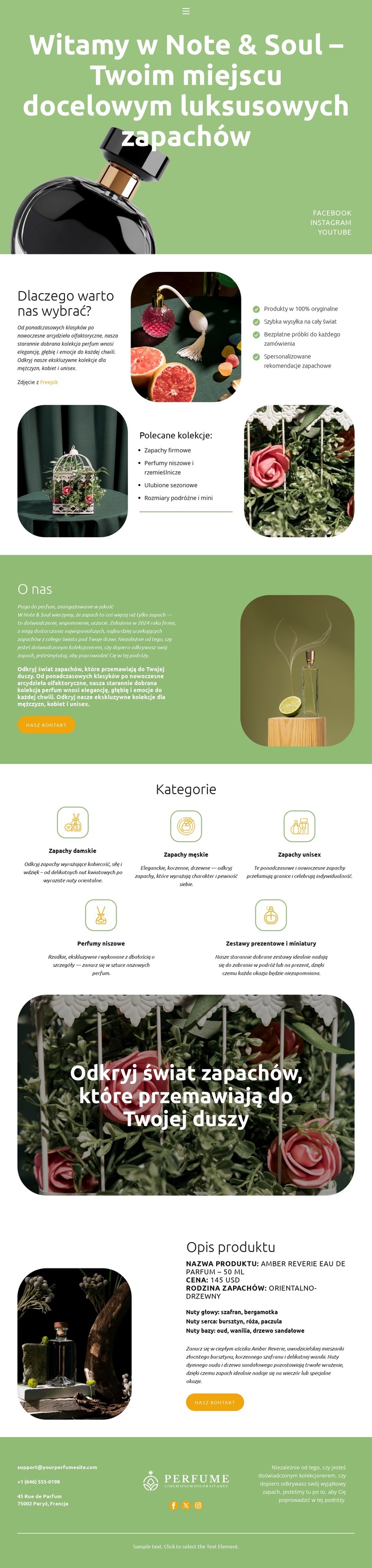 Elegancja w każdej butelce Szablon HTML