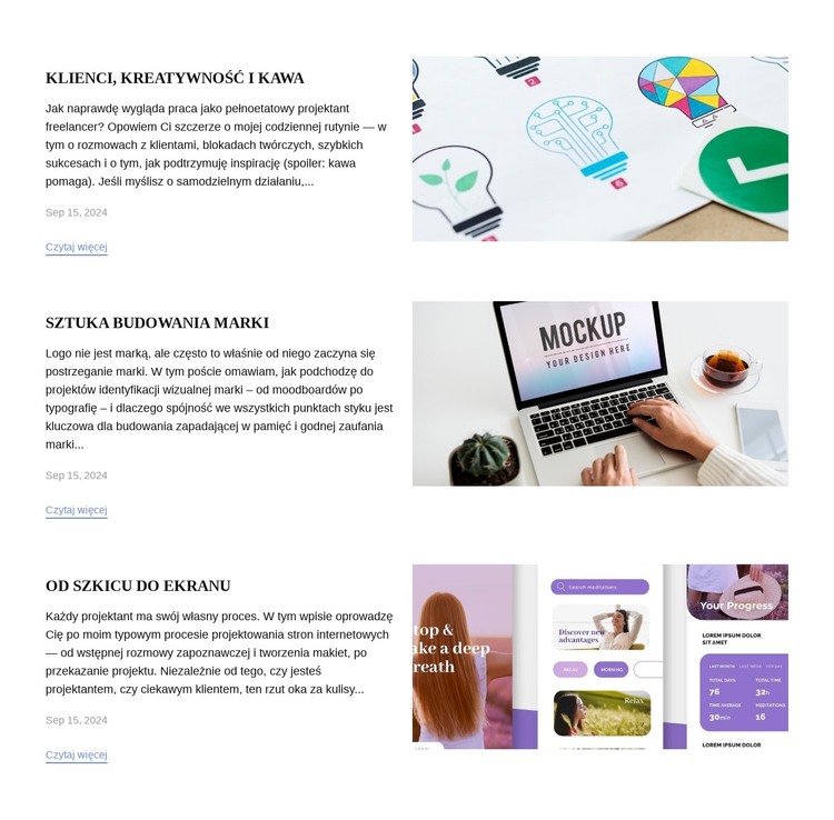 Notatki z laboratorium projektowego Szablon HTML