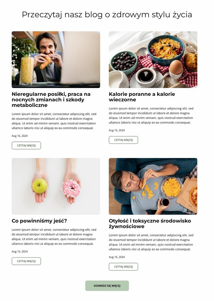 Jedz mądrze blog Szablon