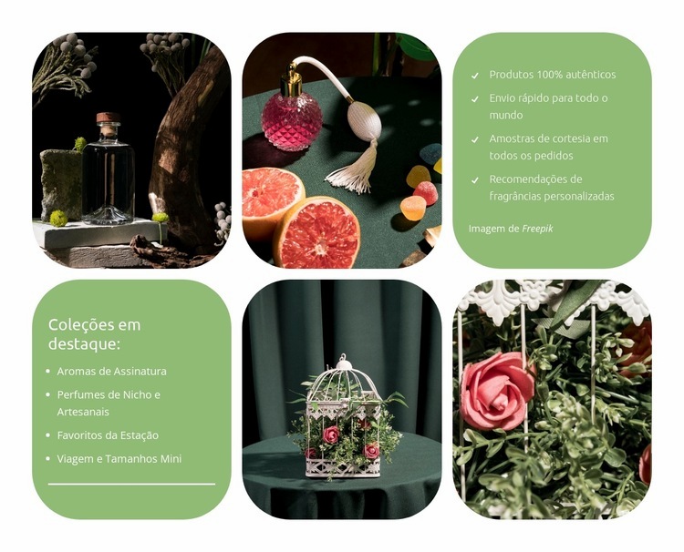 Descubra o seu aroma característico Design do site