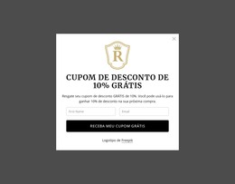 Cupom De Desconto De 10% Grátis