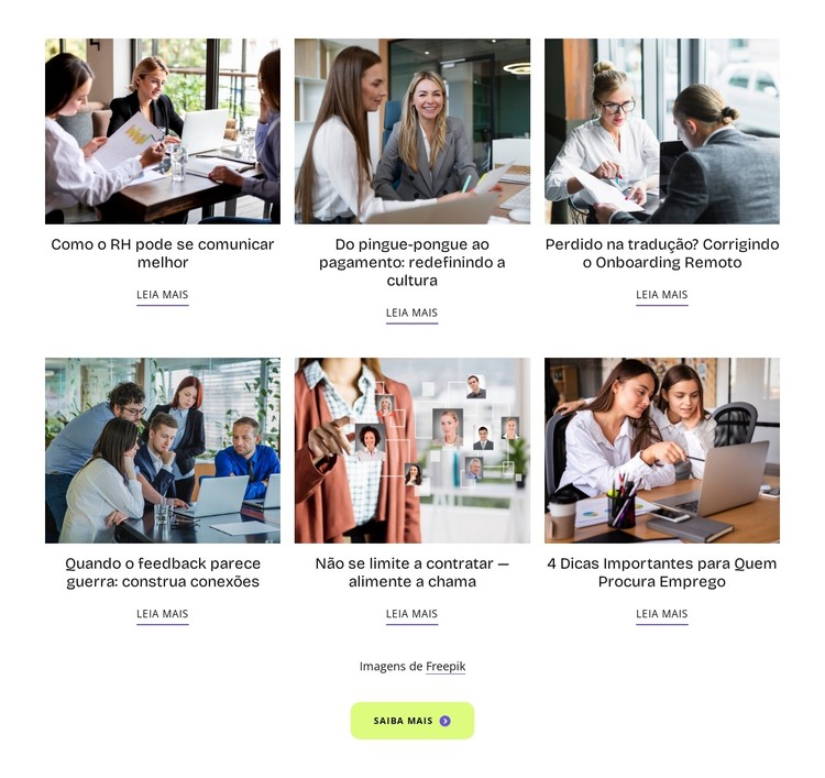 Revista de tendências de RH Modelo HTML