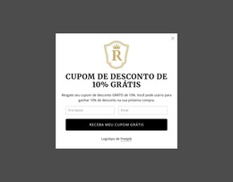 Cupom De Desconto De 10% Grátis