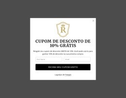 Cupom De Desconto De 10% Grátis