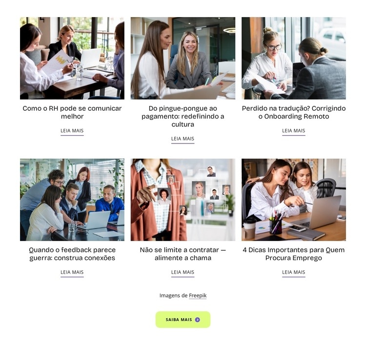 Revista de tendências de RH Landing Page