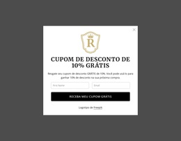 Cupom De Desconto De 10% Grátis
