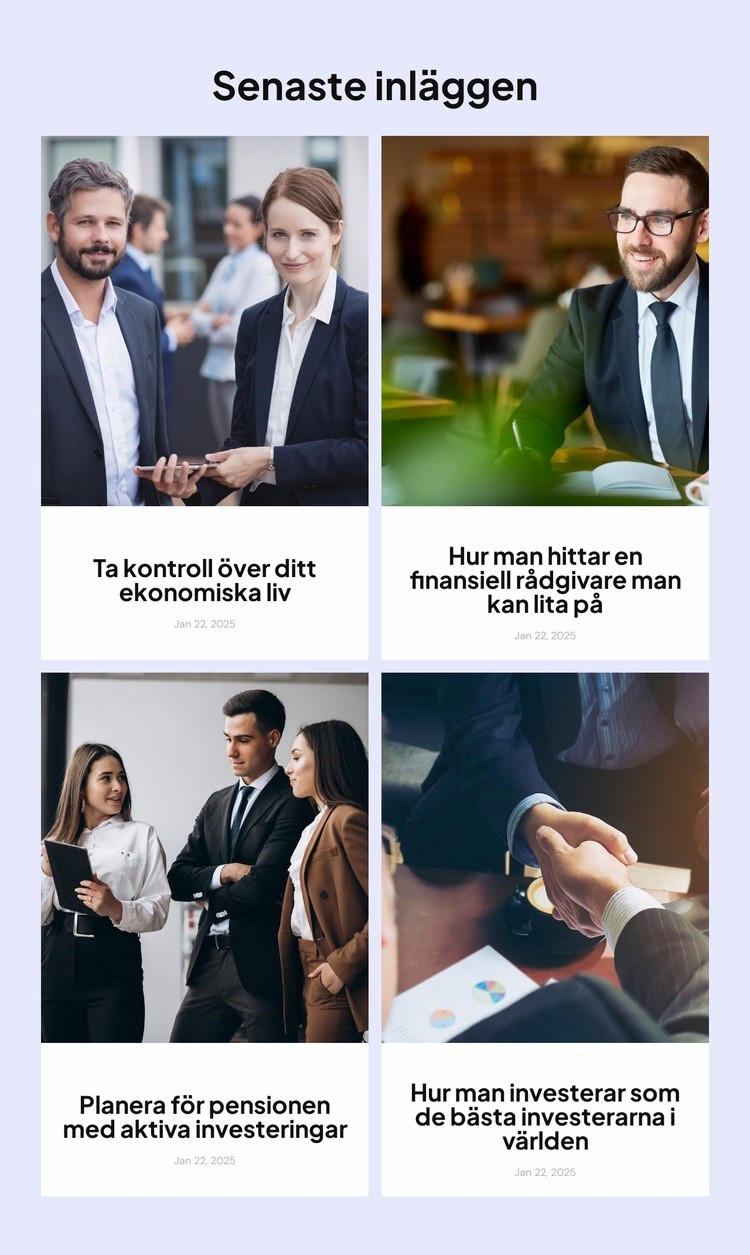 Investera smart tidskrift HTML-mall