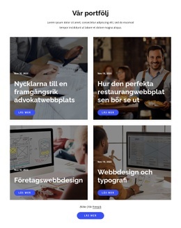 Studiovisionssammanfattning Webbplats Mall