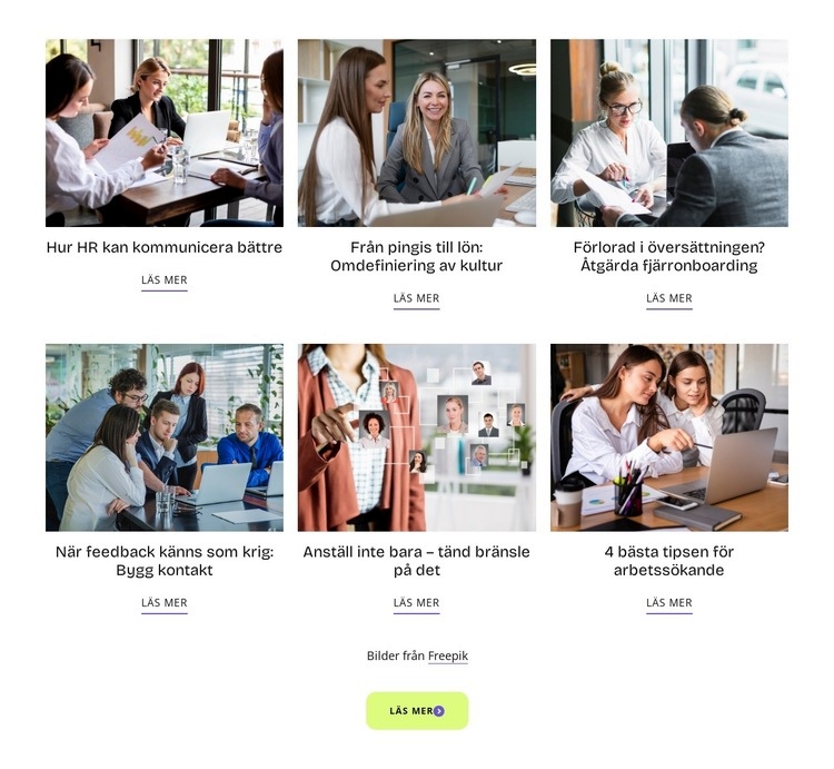 HR-trender tidskrift Webbplats mall