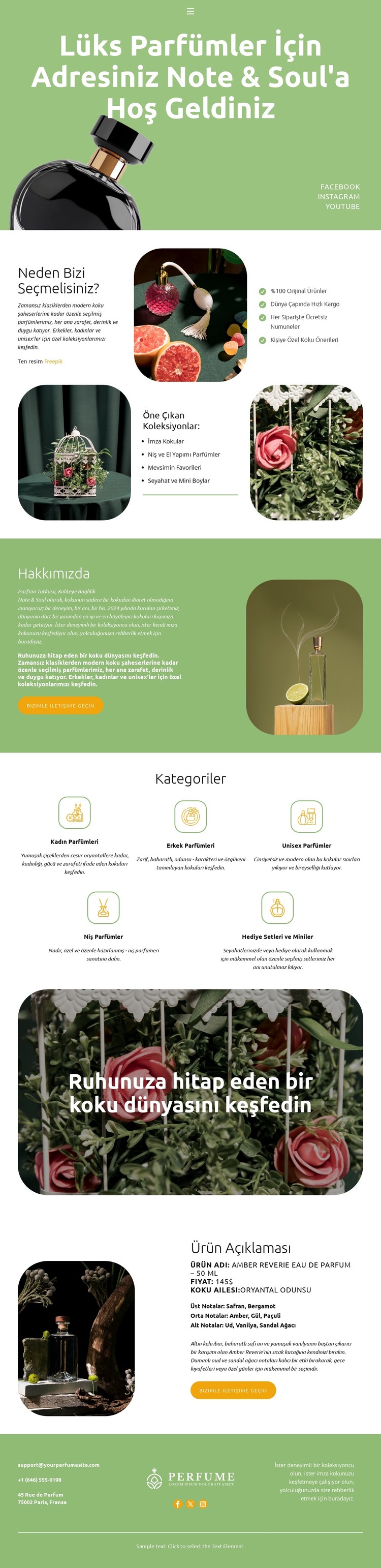 Her Şişede Zarafet HTML Şablonu