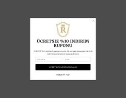 Ücretsiz %10 Indirim Kuponu Şablon