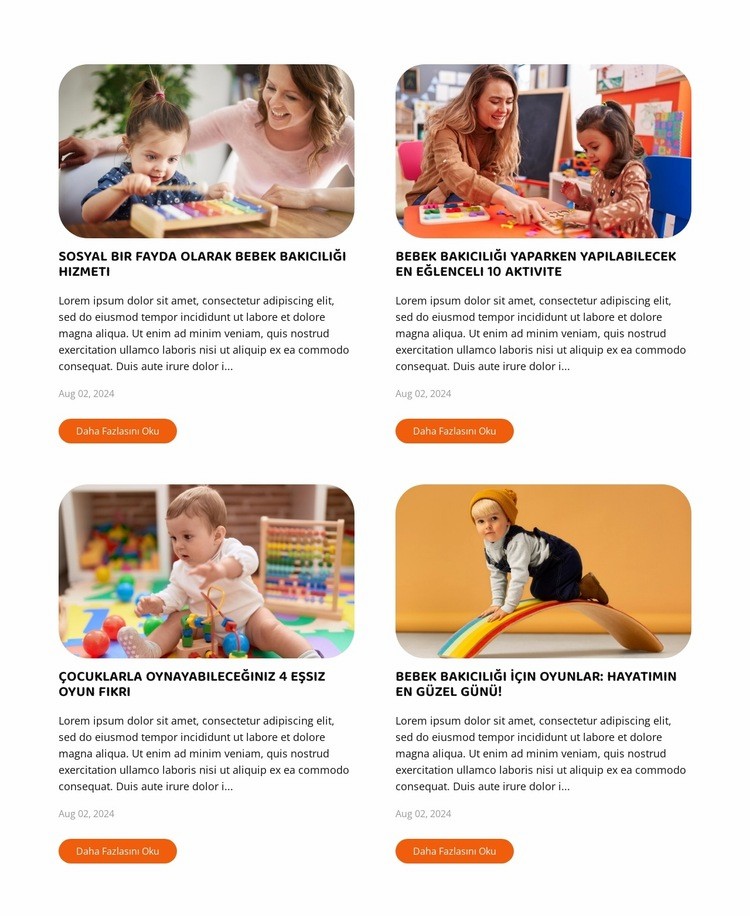 Dadı notları Bir Sayfa Şablonu