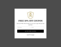 Free 10% Off Coupon