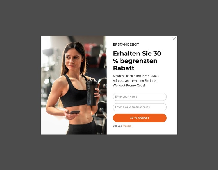 Erhalten Sie 30 % begrenzten Rabatt HTML-Vorlage