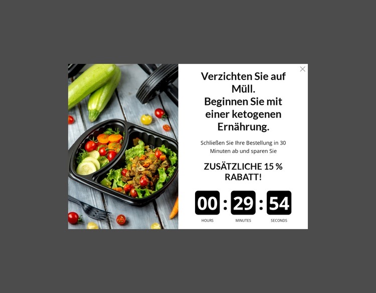 Beginnen Sie mit der ketogenen Ernährung HTML-Vorlage