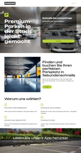 Finden Sie einen Parkplatz in Ihrer Nähe Website-Designs