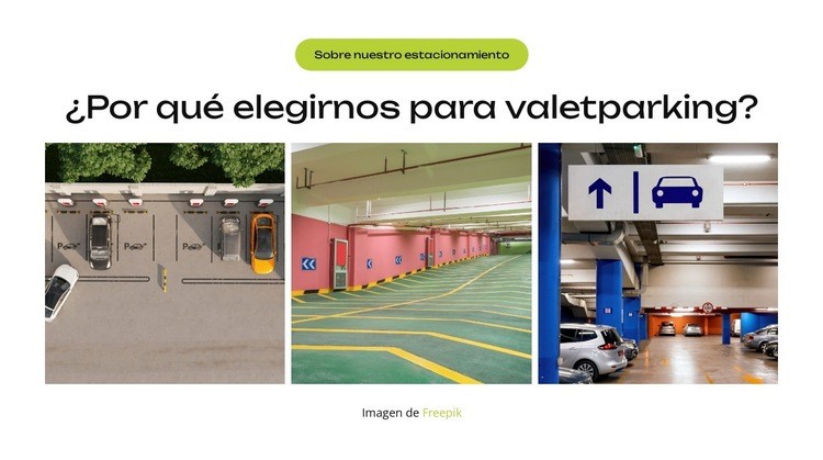 Estacionamiento urbano simplificado Diseño de páginas web
