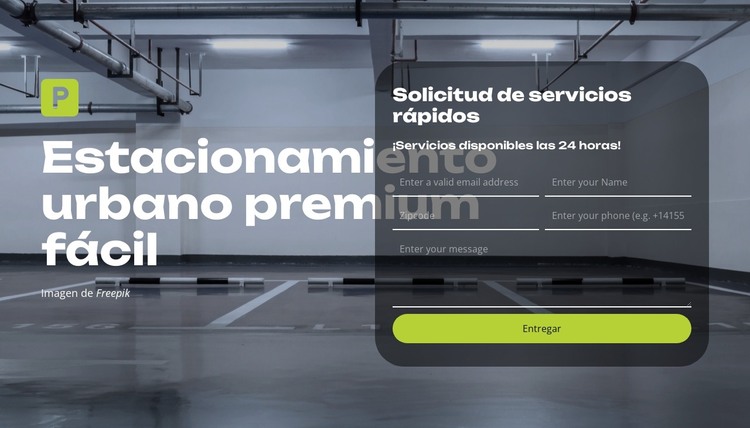 Estacionamiento inteligente simplificado Plantilla HTML