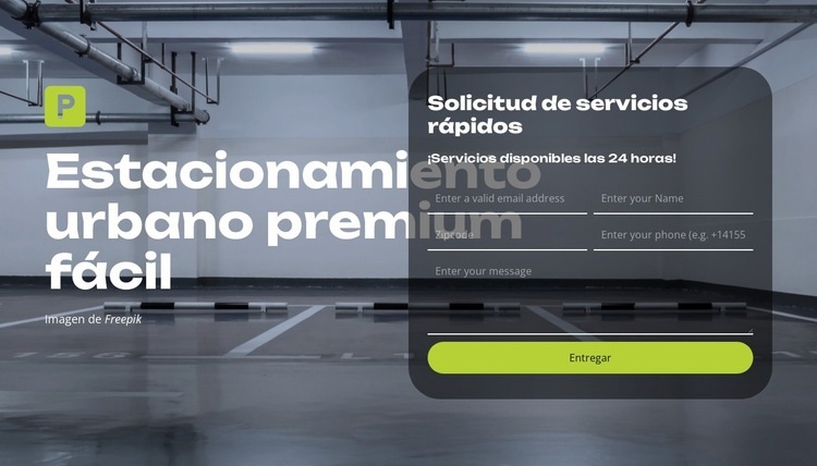 Estacionamiento inteligente simplificado Plantilla HTML5