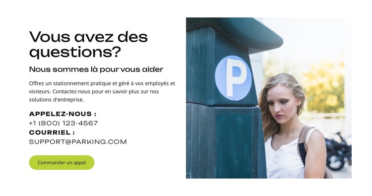 Parking sécurisé. Sans stress Modèle CSS
