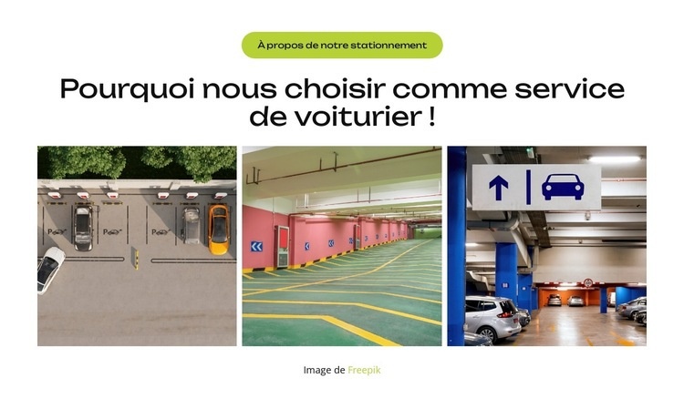 Stationnement en ville, simplifié Modèle