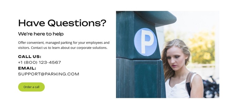 Secure Parking. No Stress HTML Template