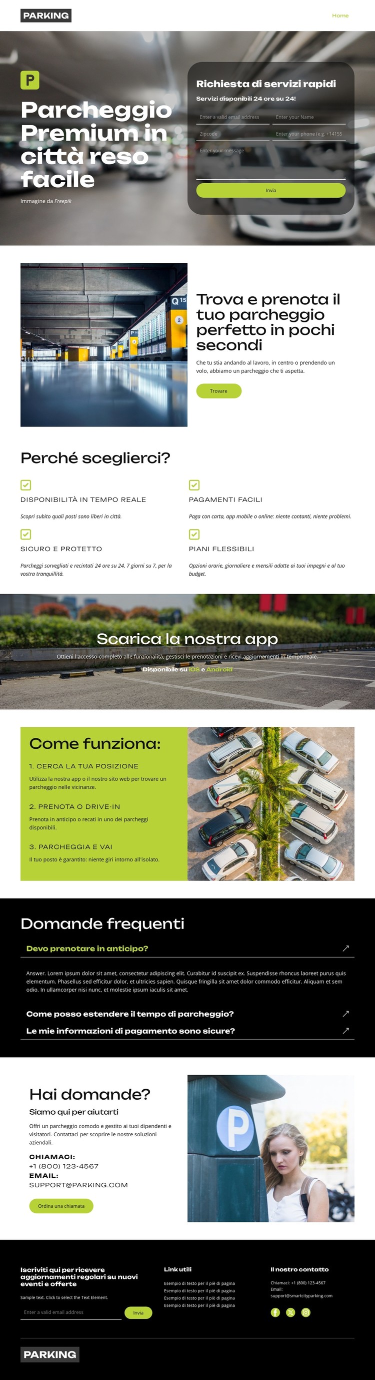 Trova parcheggio vicino a te Modello CSS