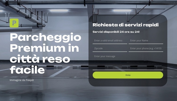 Parcheggio intelligente reso semplice Modello HTML5