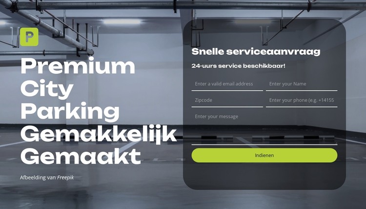 Slim parkeren eenvoudig gemaakt CSS-sjabloon