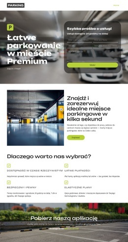 Znajdź Parking W Pobliżu Projekt Strony Internetowej