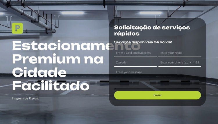 Estacionamento inteligente simplificado Modelo de site
